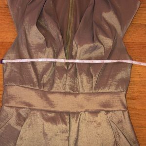 TAN COLLINS DRESS